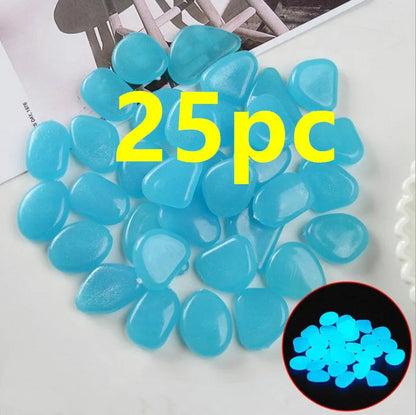 Qiming fluorescent luminous stones in mixed colours for aquarium and garden decoration
