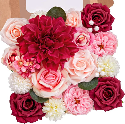 Silk flower wedding simulation box flower for layout planning in a selection of colours.