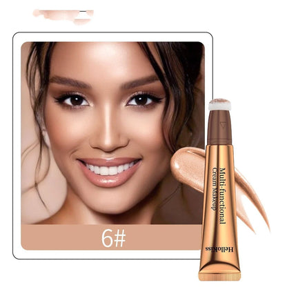 Highlight shading pen with 15ml liquid contour and 1.5cm sponge head applicator