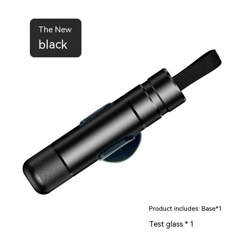 Aluminium alloy car safety hammer with steel tip for breaking glass and cutting seat belts