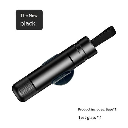 Aluminium alloy car safety hammer with steel tip for breaking glass and cutting seat belts