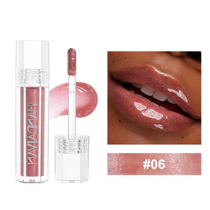 Set of six pearlescent lip lacquer tubes in shades 01 to 06, 1.8ml each.