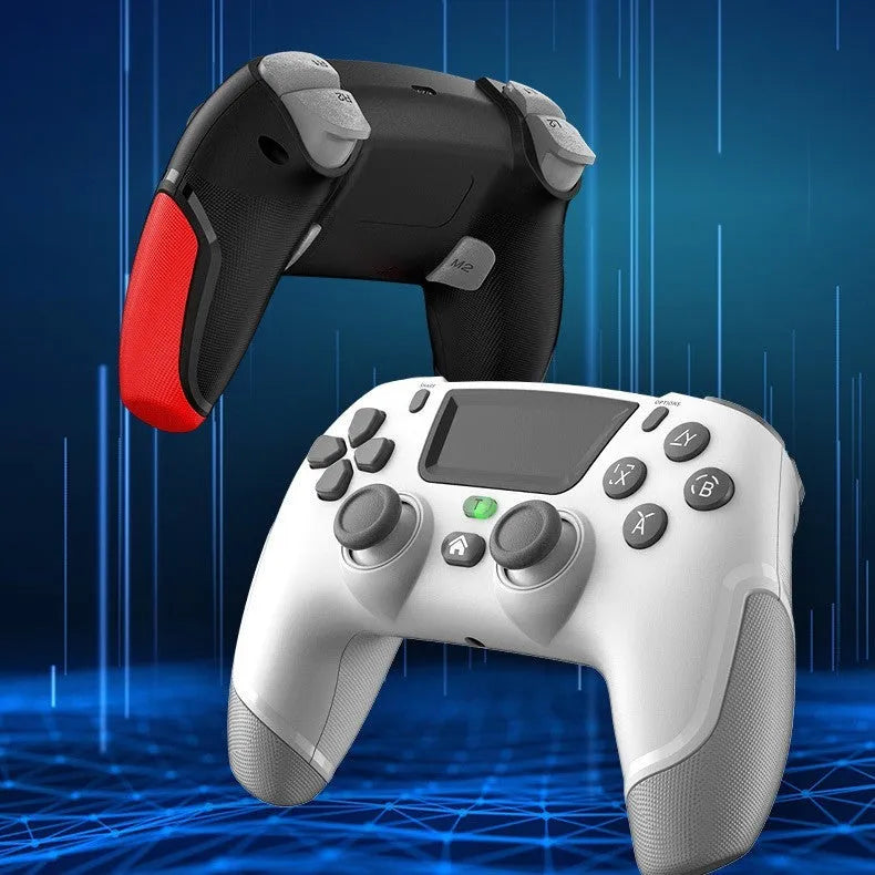 PS4 wireless Bluetooth controller compatible with computer TV gaming via USB connection featuring fruit green ABS construction with vibration and force feedback measuring 160mm by 108mm by 65mm