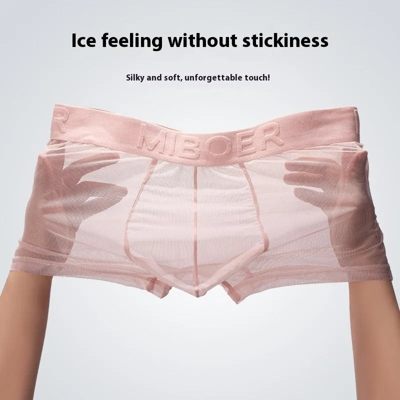 Men's boxer shorts with a thin, invisible design and moisture-wicking fabric that dries quickly, available in six colours and five sizes from M to XXXL