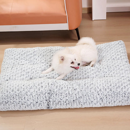 Premium rose velvet orthopedic dog bed with soft, fluffy cotton lining for maximum comfort and support