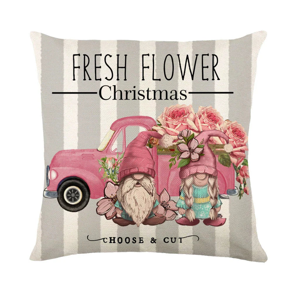 Cozy snowflake throw pillow covers with vibrant holiday designs in multiple color options