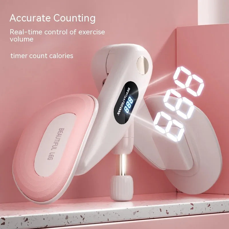 Pelvic floor muscle trainer with electronic counter in grey colour