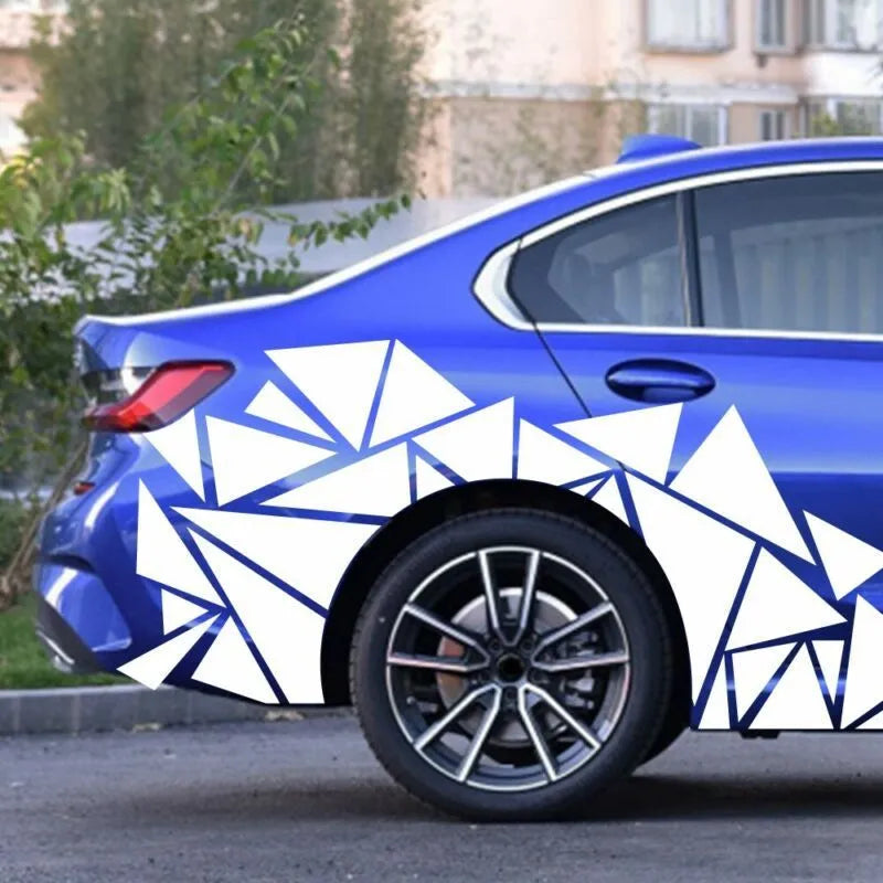 Geometry pattern car modification sticker for rear wheel arch decoration in five colour options
