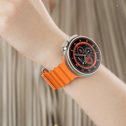 K9 Smartwatch with 1.39-inch round display, wireless charging, Alipay, NFC, and health monitoring features