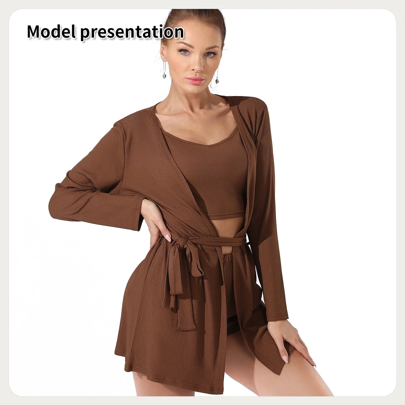 Elegant solid colour women's bodysuit in black and coffee, perfect for any occasion