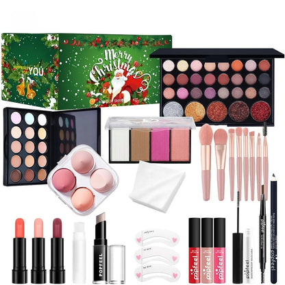 Green mermaid Christmas theatrical makeup set for stage performances and festival use