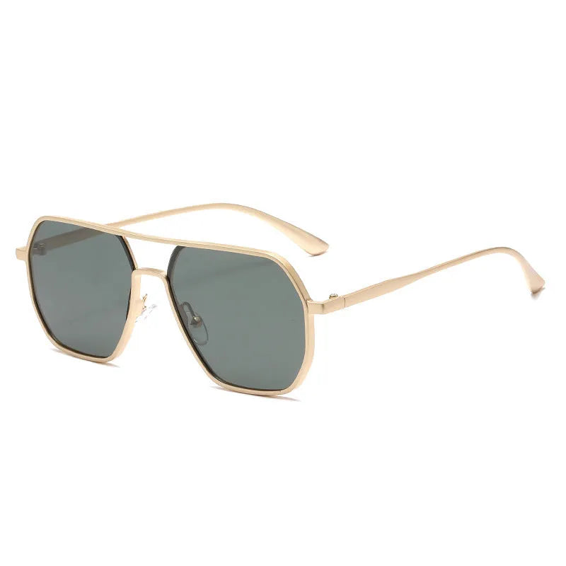 Men's polarised sunglasses with black frame and grey lenses for driving and outdoor sports.