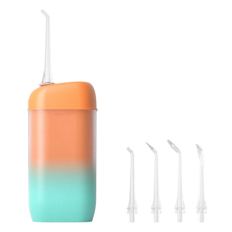 Portable electric oral irrigator with multiple nozzles for deep cleaning