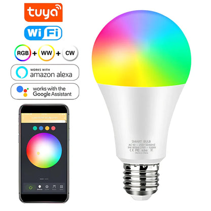 WiFi smart bulb with plastic-clad aluminium body measuring 60mm diameter