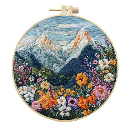 DIY embroidery material kit with cartoon and anime patterns for handmade cloth art creation
