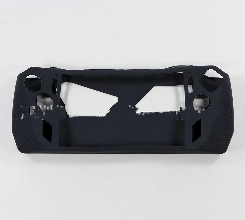 Plastic game console case with drop protection, shown in black, blue, pink, red, white, or yellow