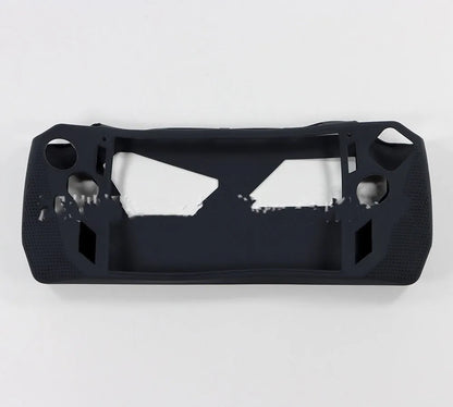 Plastic game console case with drop protection, shown in black, blue, pink, red, white, or yellow