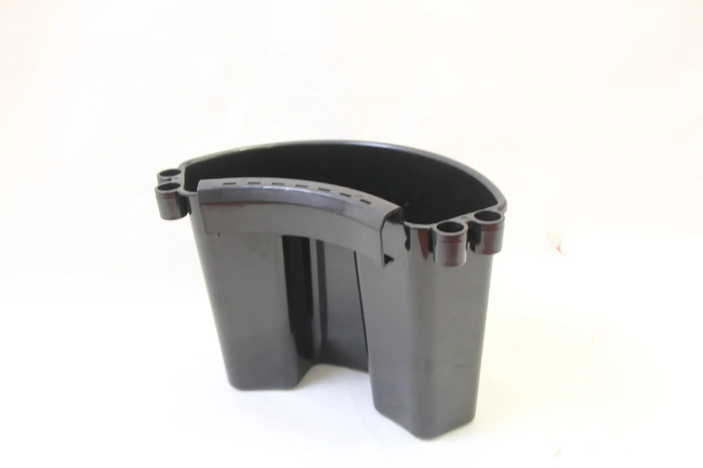 PP plastic car washing bucket shown in one of four colour options: black, red, blue, or pink.