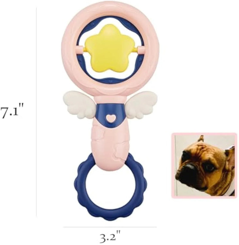 Interactive dog toys for aggressive chewers and large breeds including durable squeaky chew toys and dental cleaning toys to grind teeth and clean tartar, made from high-quality materials with anti-swallow design measuring 17cm by 8cm by 2.3cm