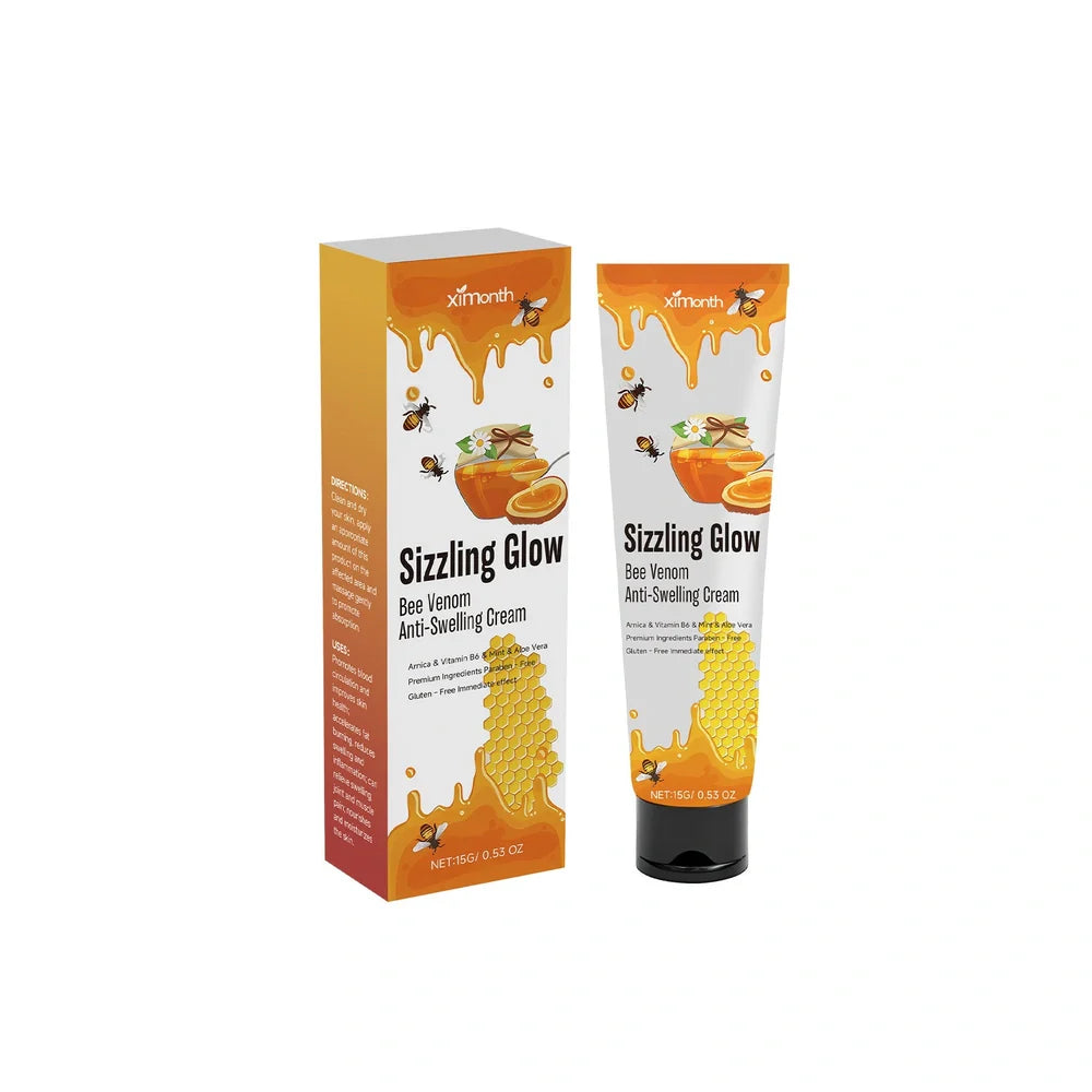 15g skin cream container with daily care formulation containing mint, bee poison, arnica, vitamin B6, and aloe extracts
