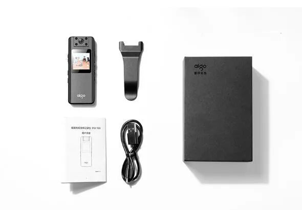 DSJ-S11 HD body worn camera with display screen and wide-angle lens for security recording