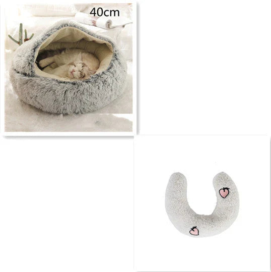 Cozy All-in-One Pet Bed in various colors and sizes, providing a plush and comfortable retreat for cats and dogs