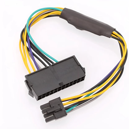 Black DELL Optiplex ATX 24-pin to 8-pin power adapter cable, 30cm long