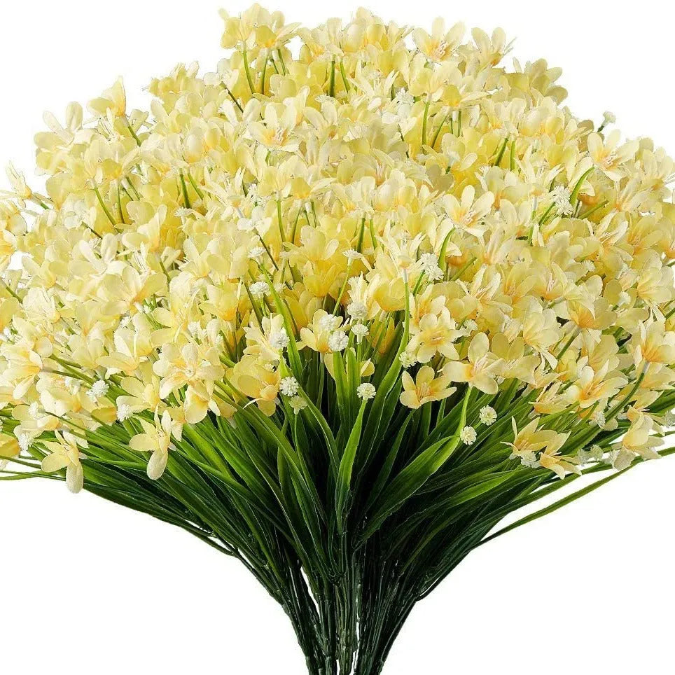 Starry sky design artificial green plant, 37cm tall, in a choice of six colours.