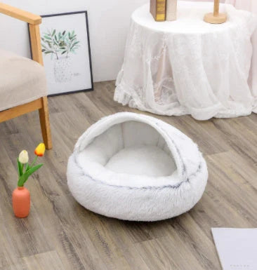 Cozy All-in-One Pet Bed in various colors and sizes, providing a plush and comfortable retreat for cats and dogs