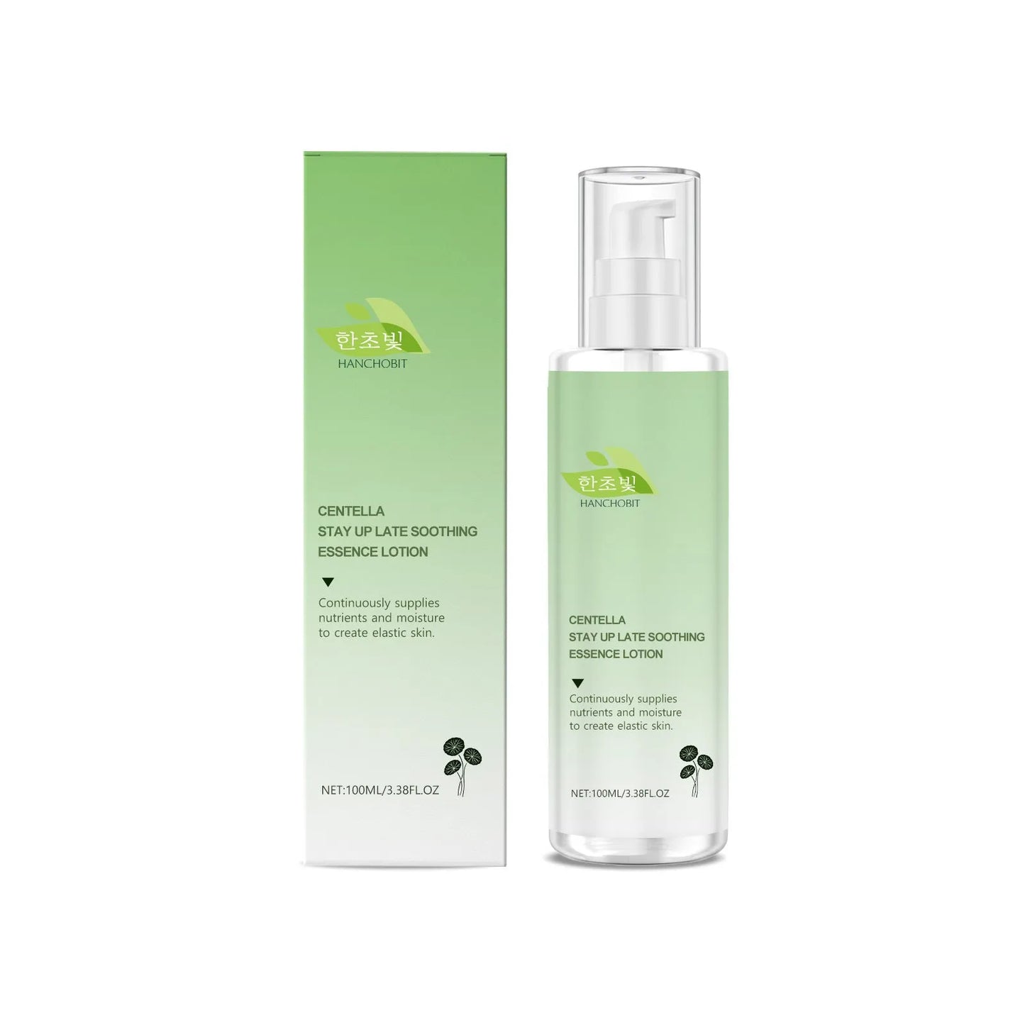 100ml bottle of Snow Grass Soothing Milk body care product on a plain background.