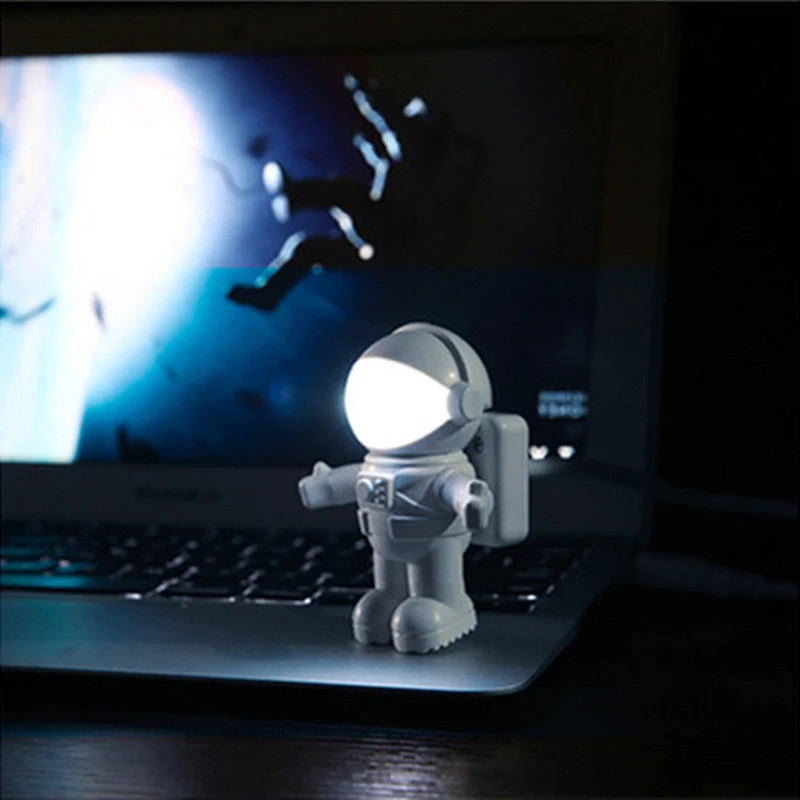 Astronaut USB Desk Lamp with adjustable gooseneck arm and built-in switch control