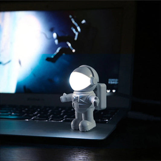 Astronaut USB Desk Lamp with adjustable gooseneck arm and built-in switch control