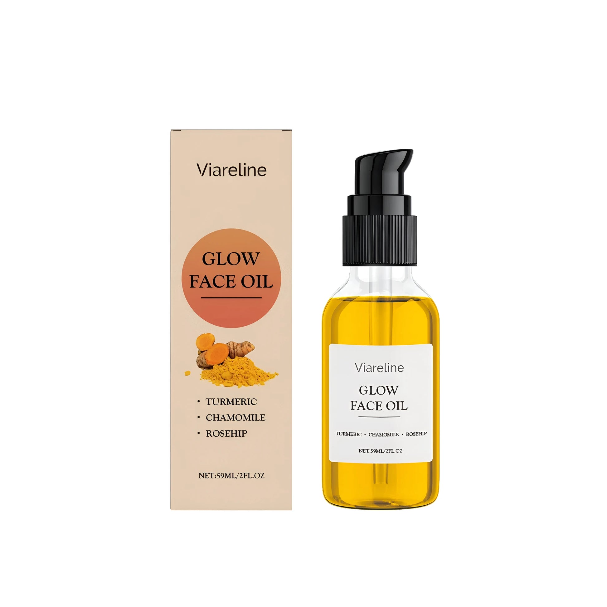 59ml bottle of Turmeric Facial Anti Wrinkle Oil with botanical extracts