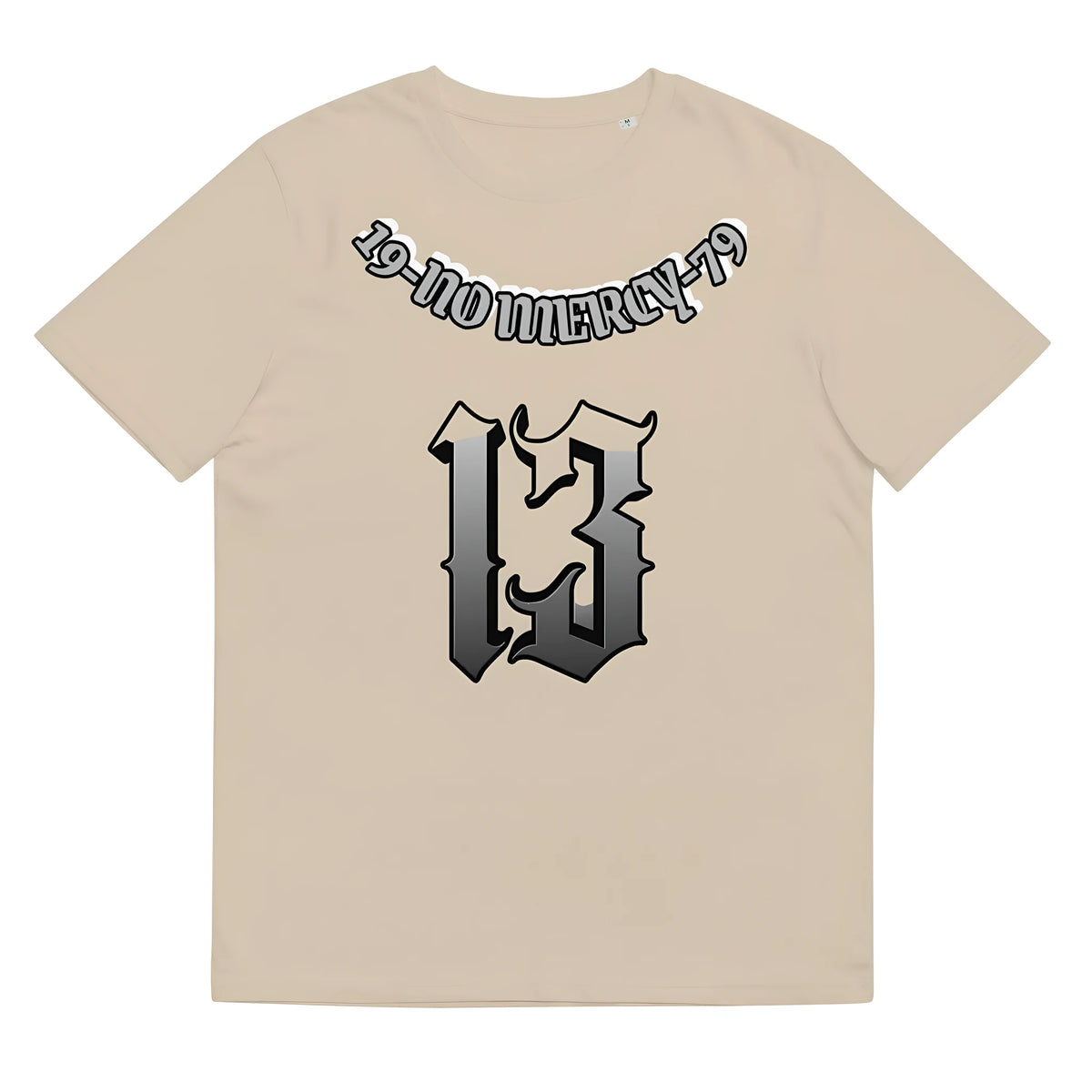 Cotton unisex summer t-shirt in loose straight cut with short sleeves
