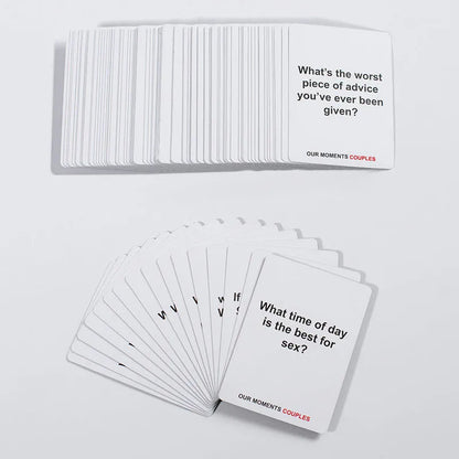 Black coated paper box of Our Time Lovers communication cards for couples emotional exchange