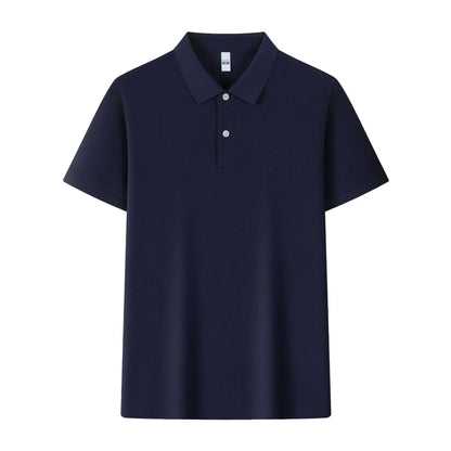 Ice silk cotton polo shirt with lapel collar in various colours for summer business wear