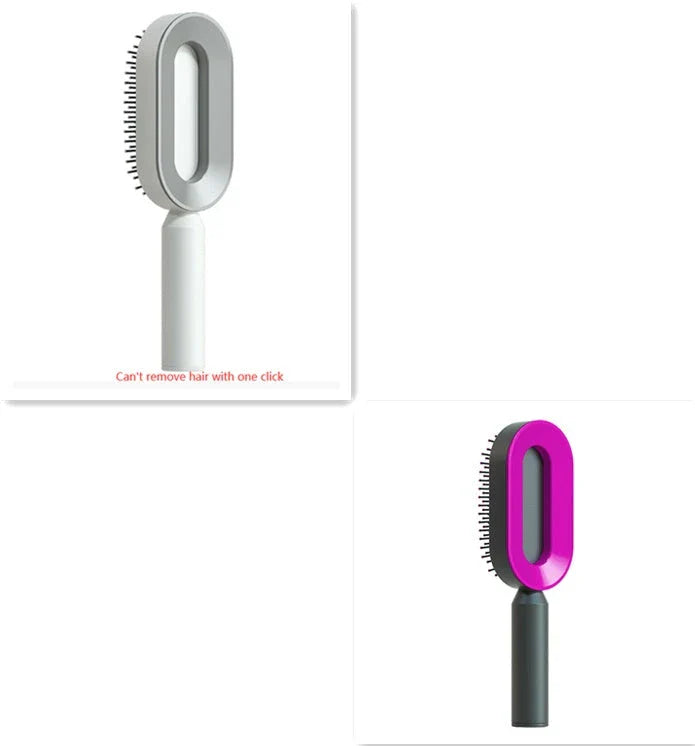 Premium self-cleaning hair brush with airbag massage technology for smooth, healthy hair