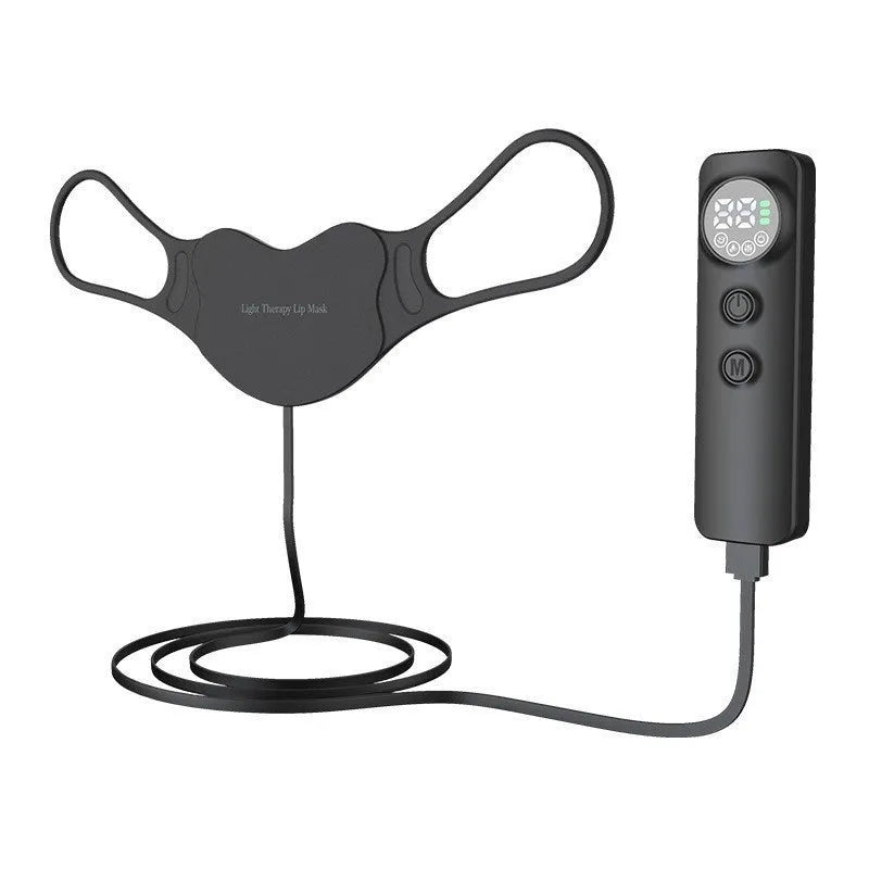 Black LED photon beauty mask for face and neck light therapy treatment at home
