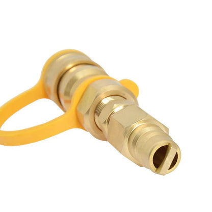 Gold brass 3/8-inch propane tank conversion charging connector