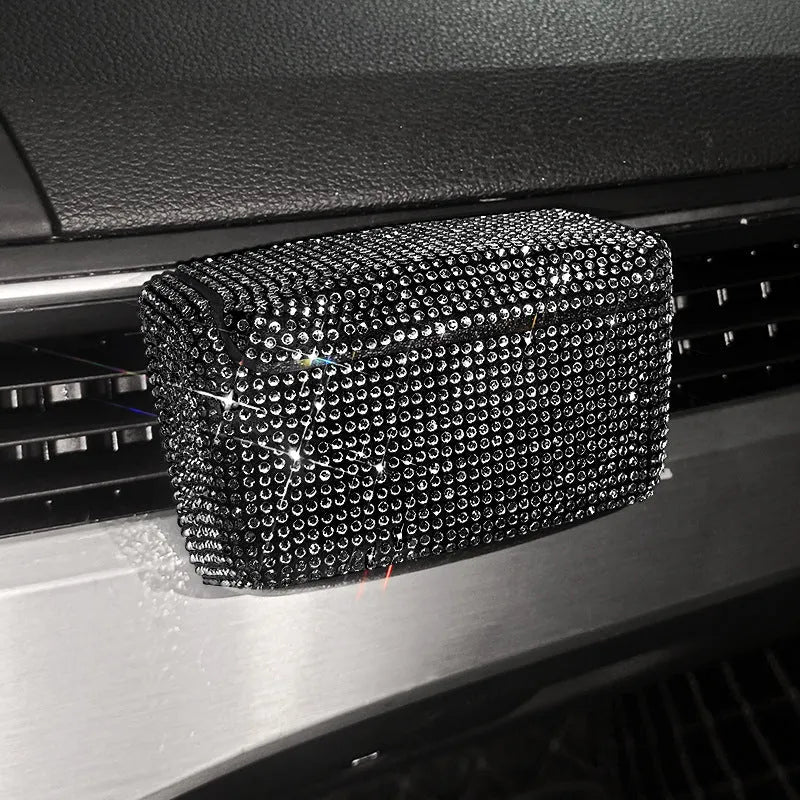Full Diamond Series plastic car ashtray for air vent fitting in seven colour options