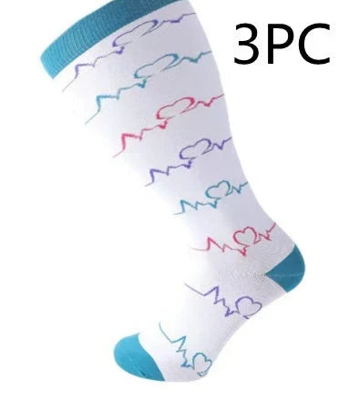 Premium plus size compression socks with breathable bamboo fibers, innovative compression technology, and stylish designs for active lifestyles