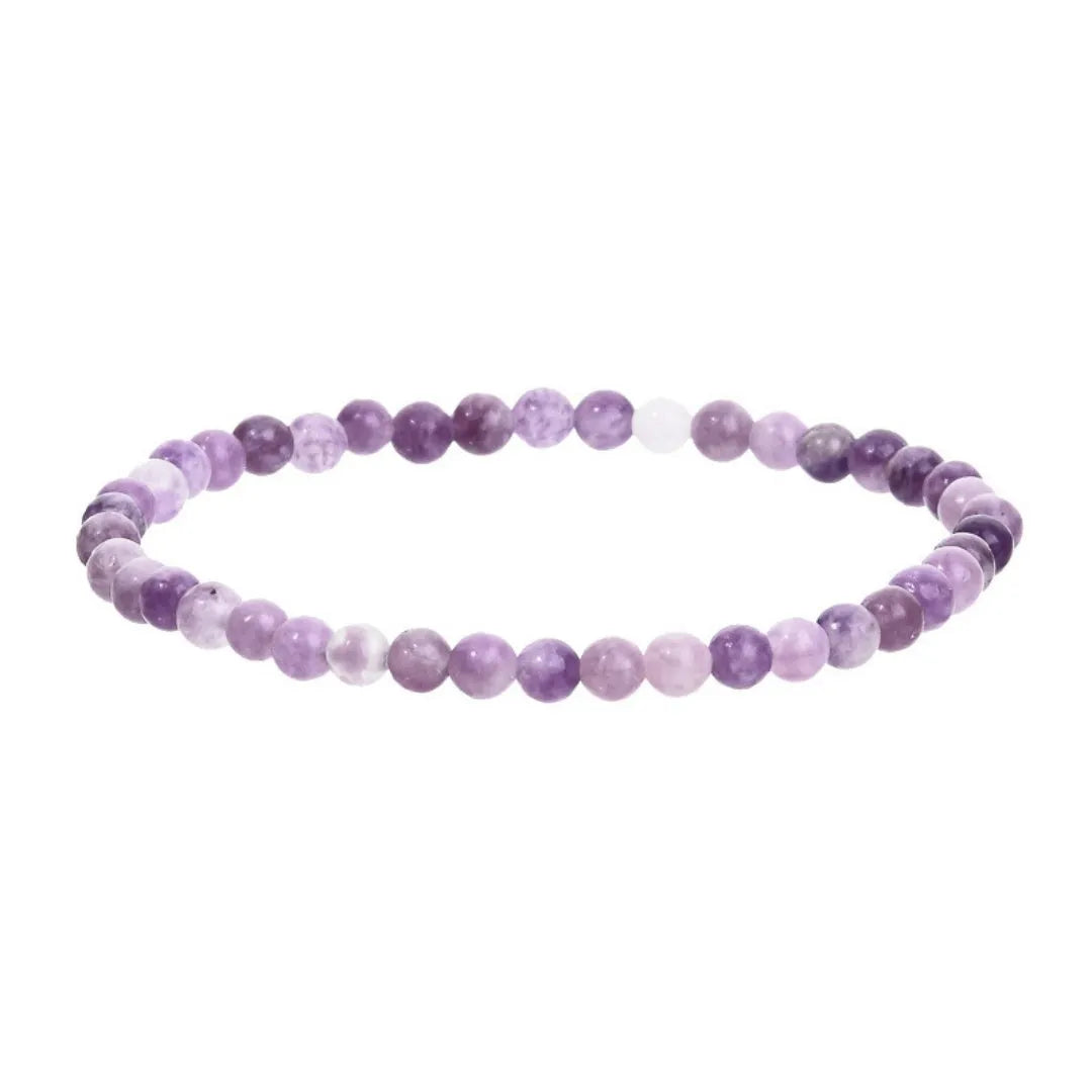Purple natural stone elastic bead bracelet with geometric beads in European American style