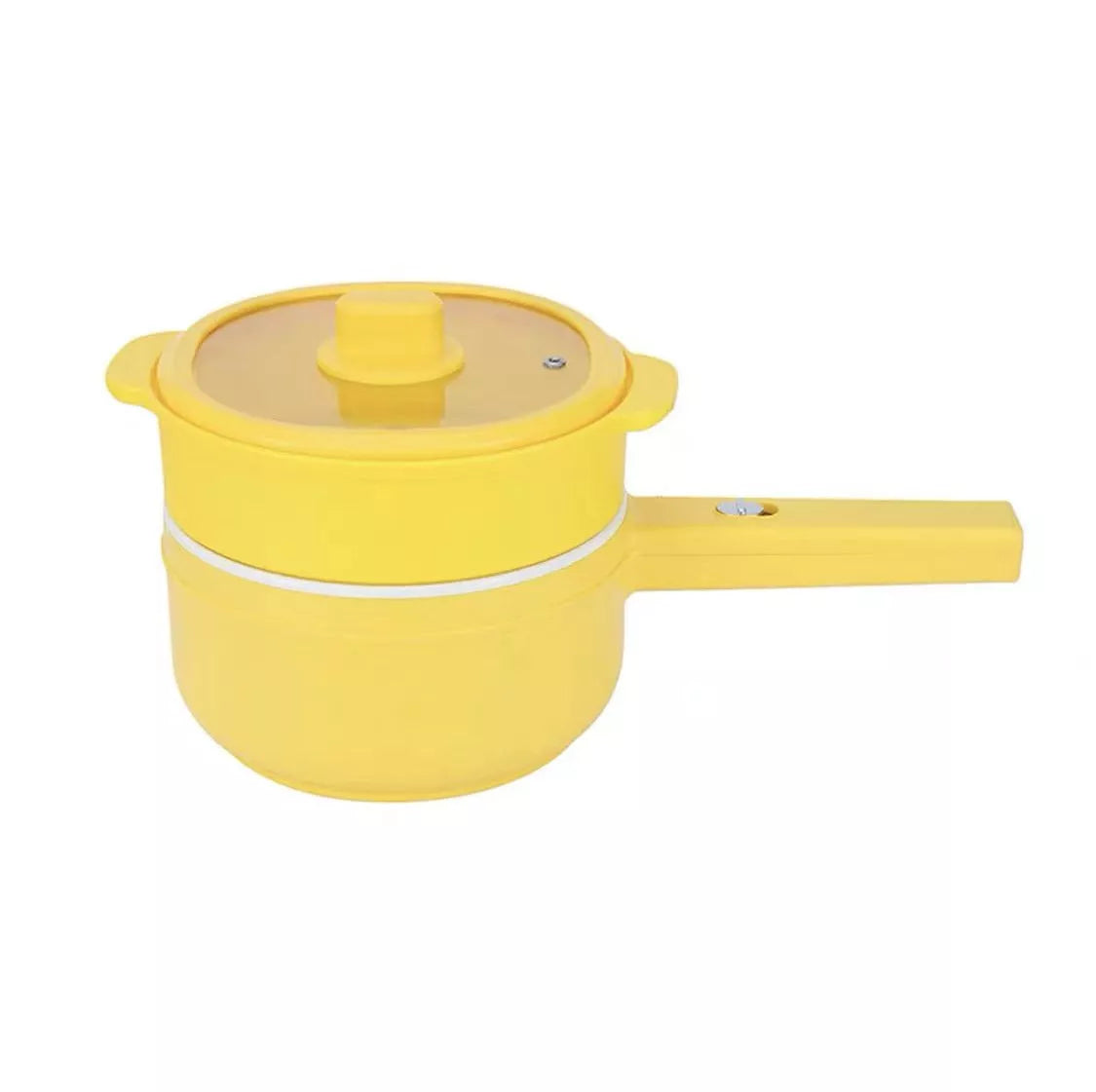 Multifunctional electric cooker with non-stick pot and glass cover