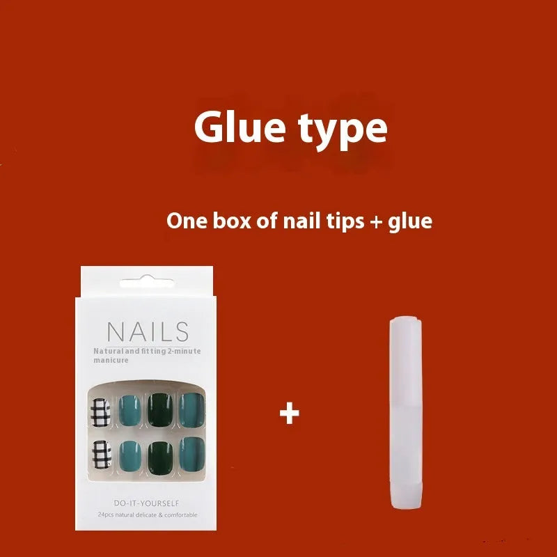 Short solid colour wear armour set with glue, 24 pieces per box, C005 with glue, marble pattern