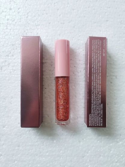 15 Colour Laser Lip Lacquer tubes showing waterproof formula with laser powder technology