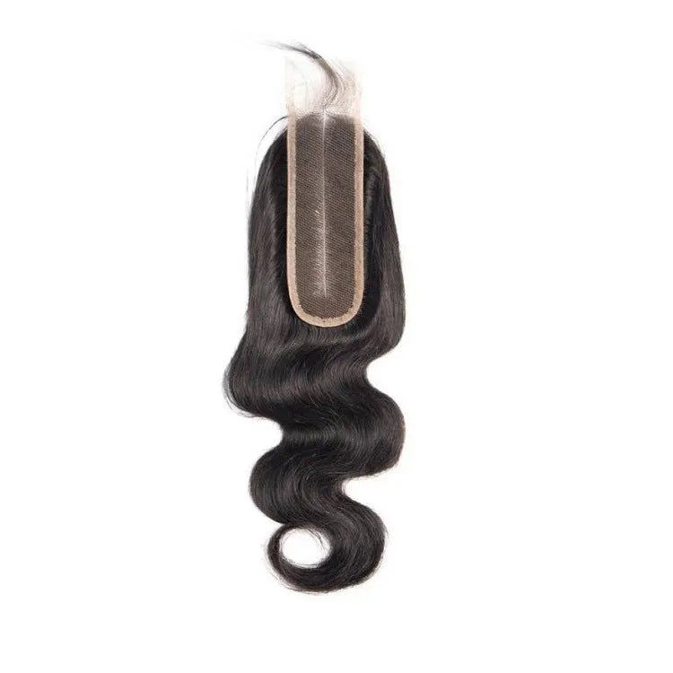 Natural colour straight human hair wig for women on a wig stand