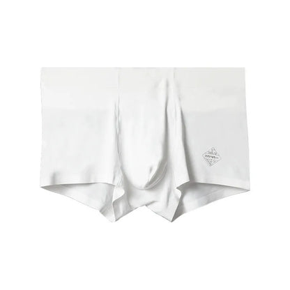 Men's solid colour seamless modal underwear in mid-waist style on a white background.