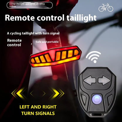 Remote control waterproof bicycle taillight with multiple light modes on bicycle seat post