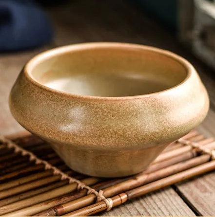 Ceramic tall bowl with Edo pattern, 15cm height, microwave-safe porcelain for soups and noodles