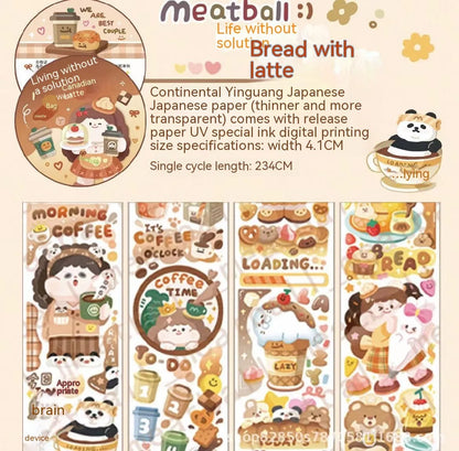 Haemorrhoid tape packaging stickers with cartoon characters, 42 styles, Japanese paper, 5 cm size